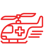 Icono emergencia, traslado de emergencia médica hasta $100,000 con RedTravel